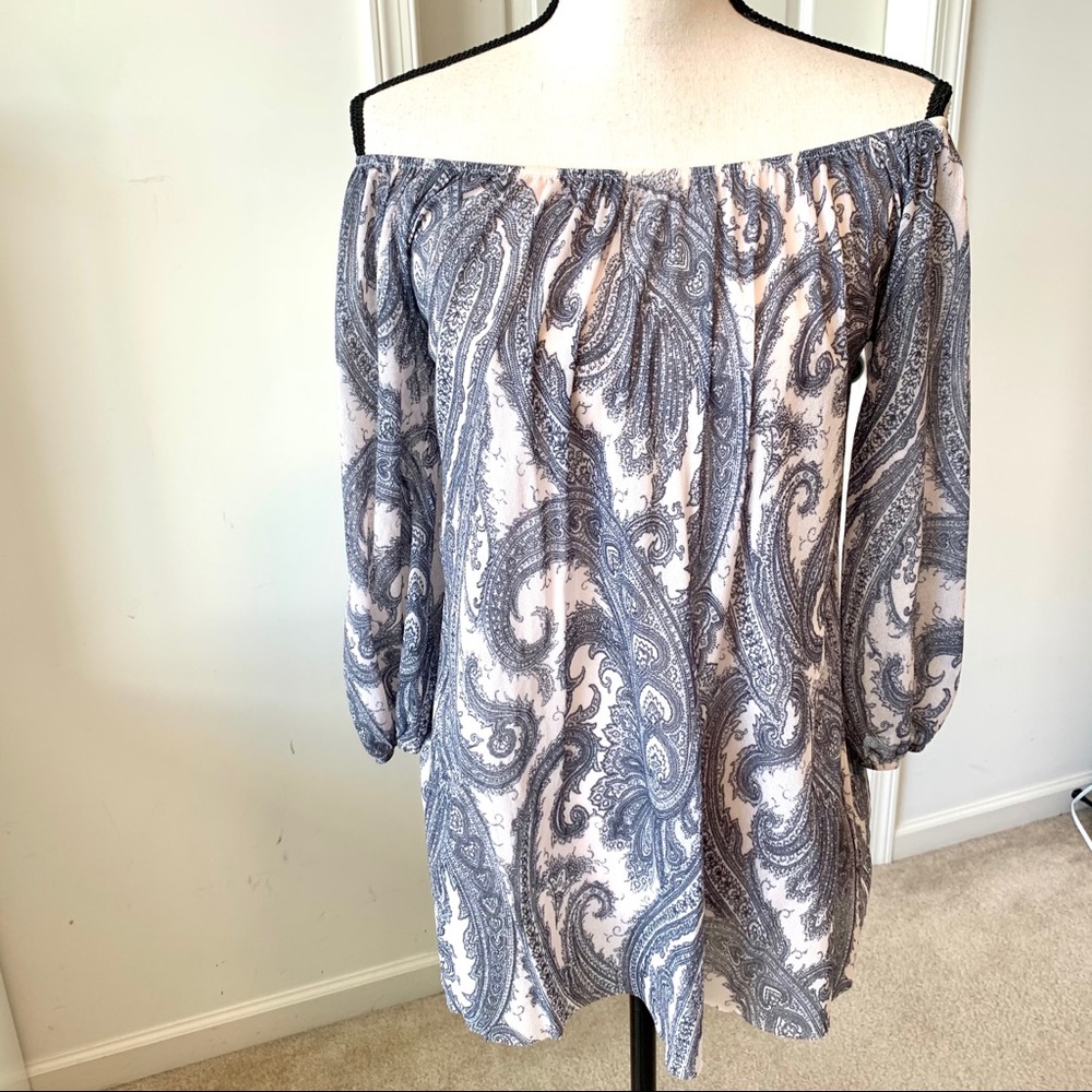 SWEET PEA by STACY FRATI Semi-Sheer Blouse—SZ. SM